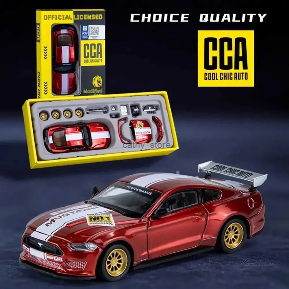 Electric/RC Car CCA MSZ 1 42 2018 Ford Mustang GT Alloy Toy Car Model Racing Alloy Assembly Series Sports Car Modification Accessories GiftL231223
