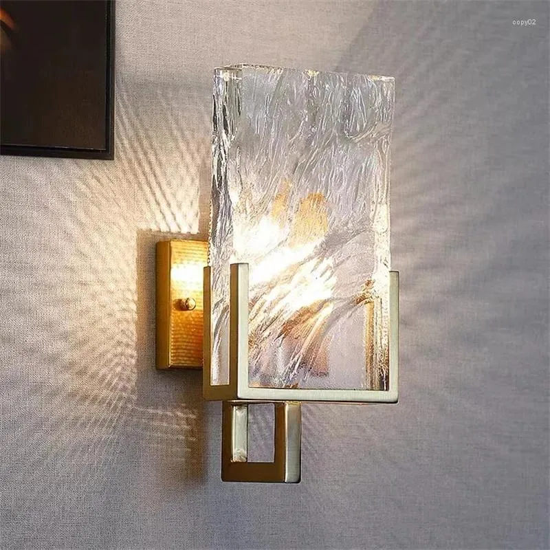 مصباح الجدار الكريستالي ضوء الذهب الشمال لغرفة المعيشة غرفة نوم خلفية الممر ممر الحمام ديكور E14 LED