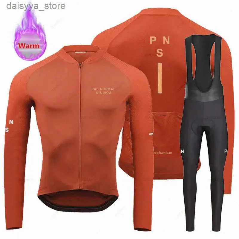 Jersey Cycling Jersey Sets PNS 2024 Pro Road Bike Winter Fleece Pro