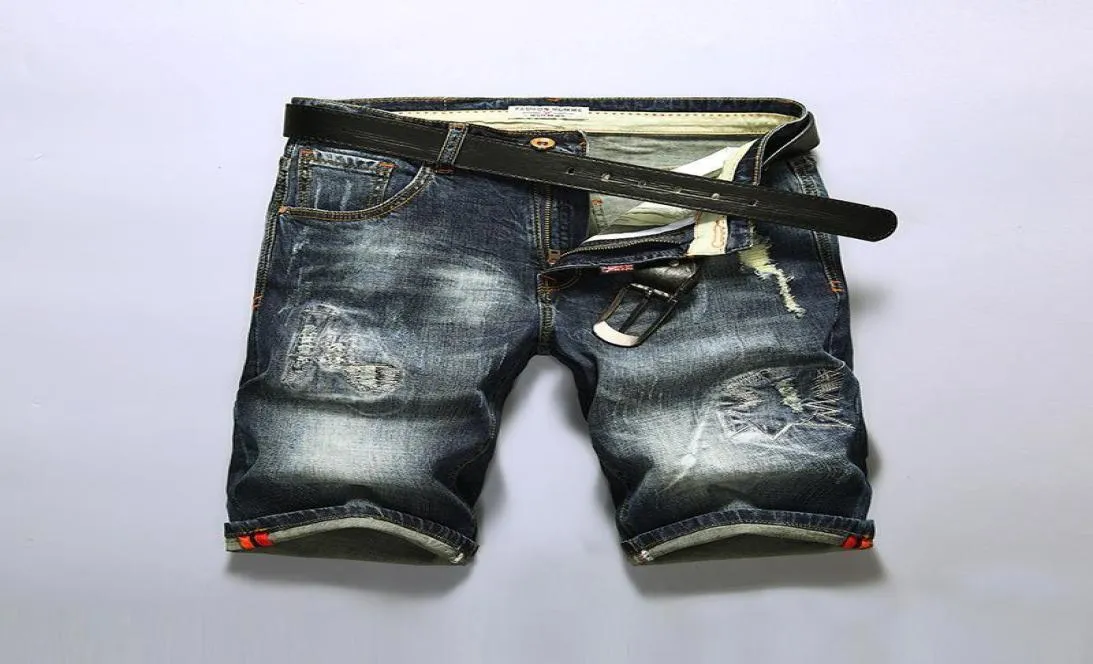 Men039s denim shorts jean homme estiramento curto masculino de alta qualidade algodão elástico moda verão jeans3191254