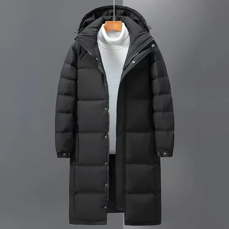 New men's down jacket for couples. Same style hood for men and women. Thickened Korean version of youth drama school uniform warm jacket trend