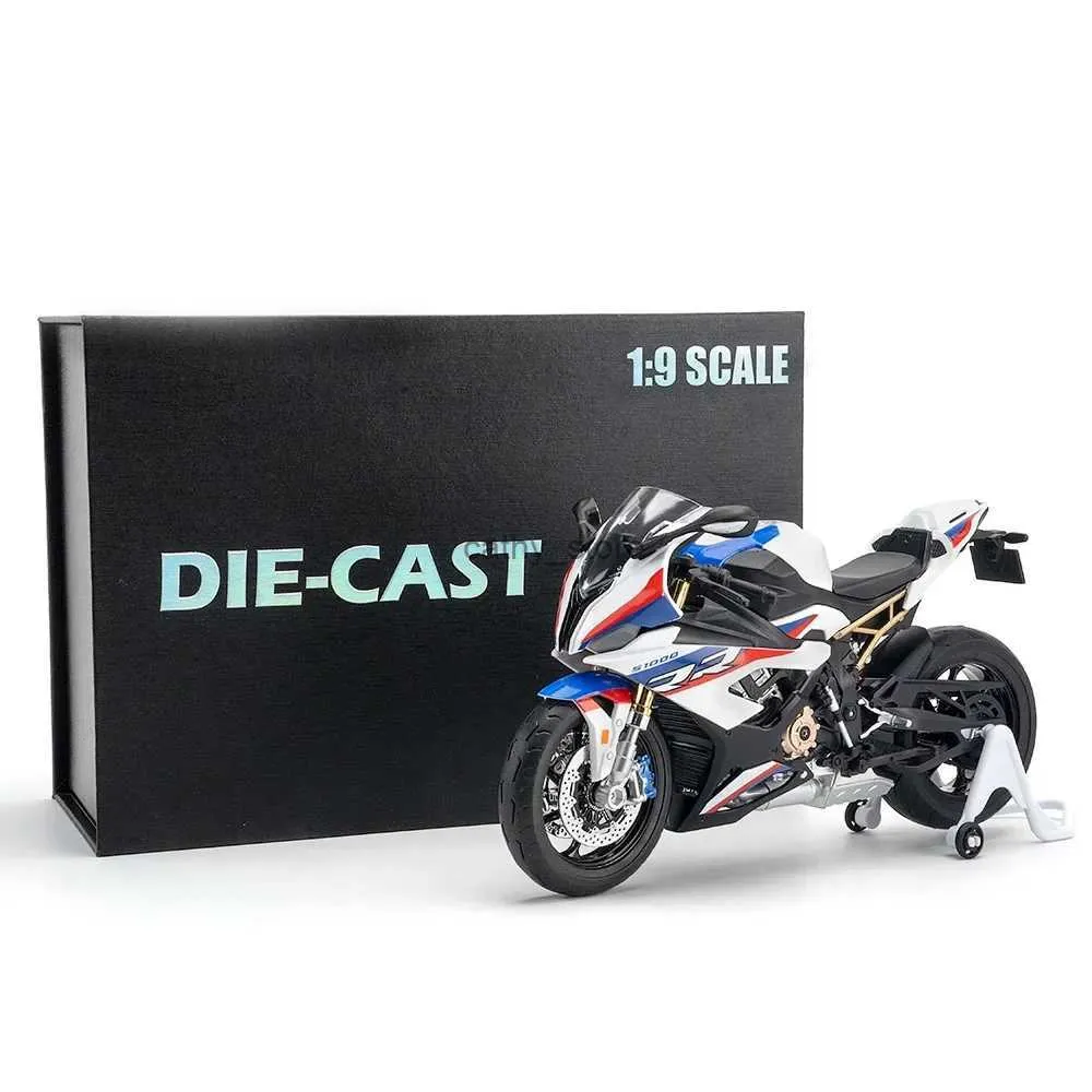 電気/RCカー1 9 BMW S1000RRカワサキH2Rモーターサイクル高シミュレーションダイカストカーメタル​​アロイモデルカー装飾ディスプレイコレクションGIFTSL231223