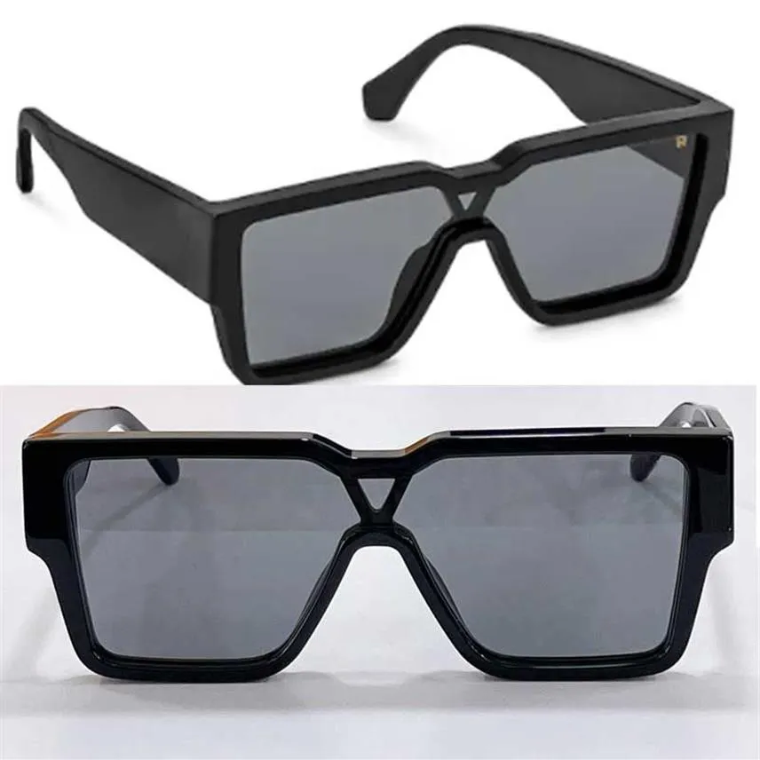 2022 Sezon Mens Designer Clash Mask Okulary przeciwsłoneczne Z1593W Czarna rama octanowa V Motyw na przednim UV400 Ochrona męska luksusowa marka GLA263E