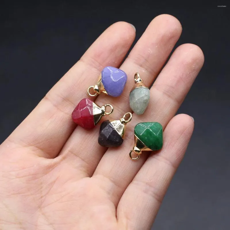 Colares pendentes pingentes de pedra natural Pingentes de ouro semipreciosos Charms para jóias que produzem acessórios de brinco de colar de jóias DIY