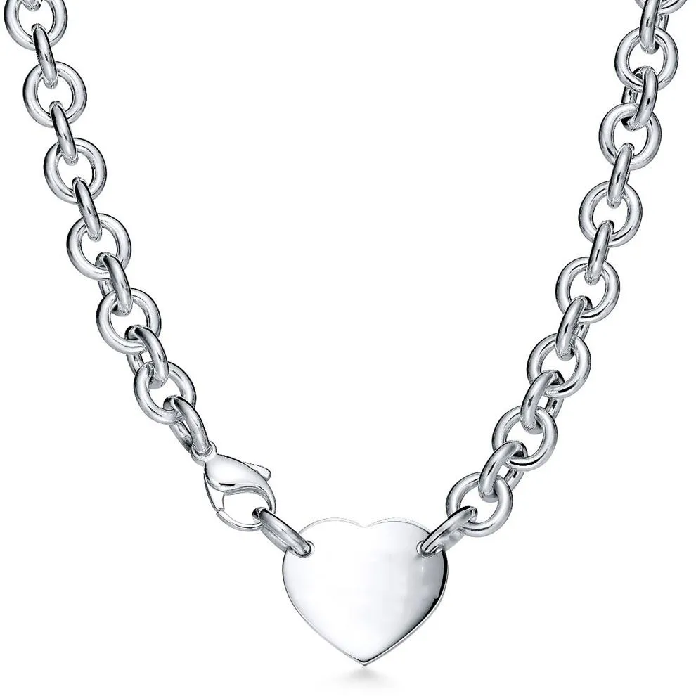 Hjärthalsband Kvinnor Rostfritt stål Par hängsmycken på nacken Valentine Day Gift för flickvän Tillbehör Hela C276D