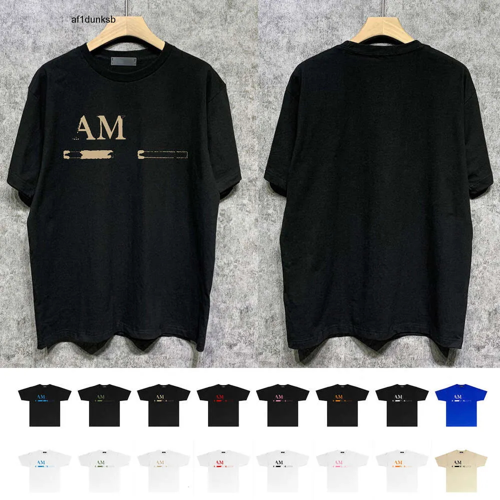 S1メンズTシャツファッションデザイナーTシャツ男性サマーティーショートアマリアミールアミールスリーブ24カラーパーソナリティアルファベットamiiriアミールドゥードルアムストリートメンズ服