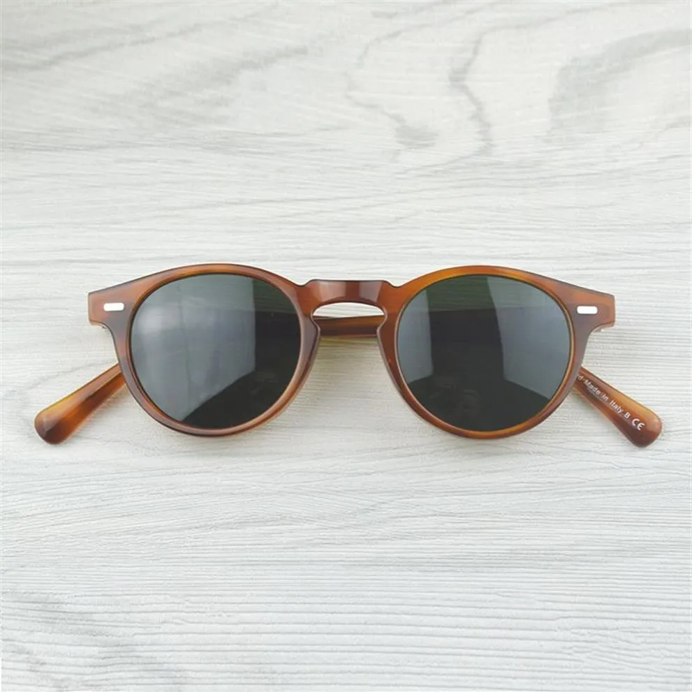 Hel-Gregory Peck varumärkesdesigner män kvinnor solglasögon oliver vintage polarizs ov5186 retro solglasögon oculos de sol ov 5186224R