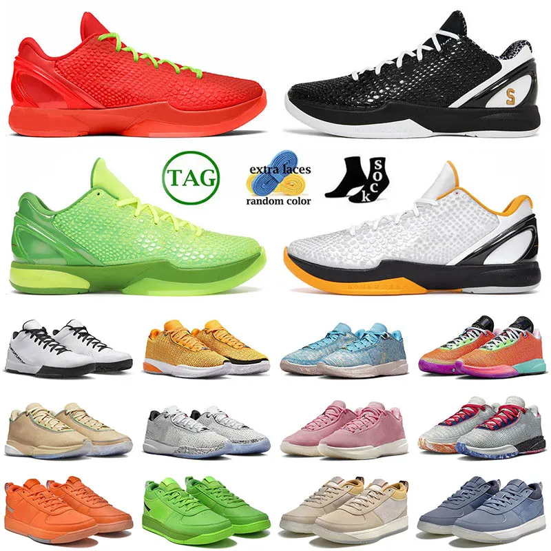 2024 Men Mamba 6 Basketbalschoenen Kobes Grinch schoenen Mens vrouwen Reverse Think Pink Del Sol LeBrons 20 Boek 1 bed DHGate Platform Sneakers EUR 36-46