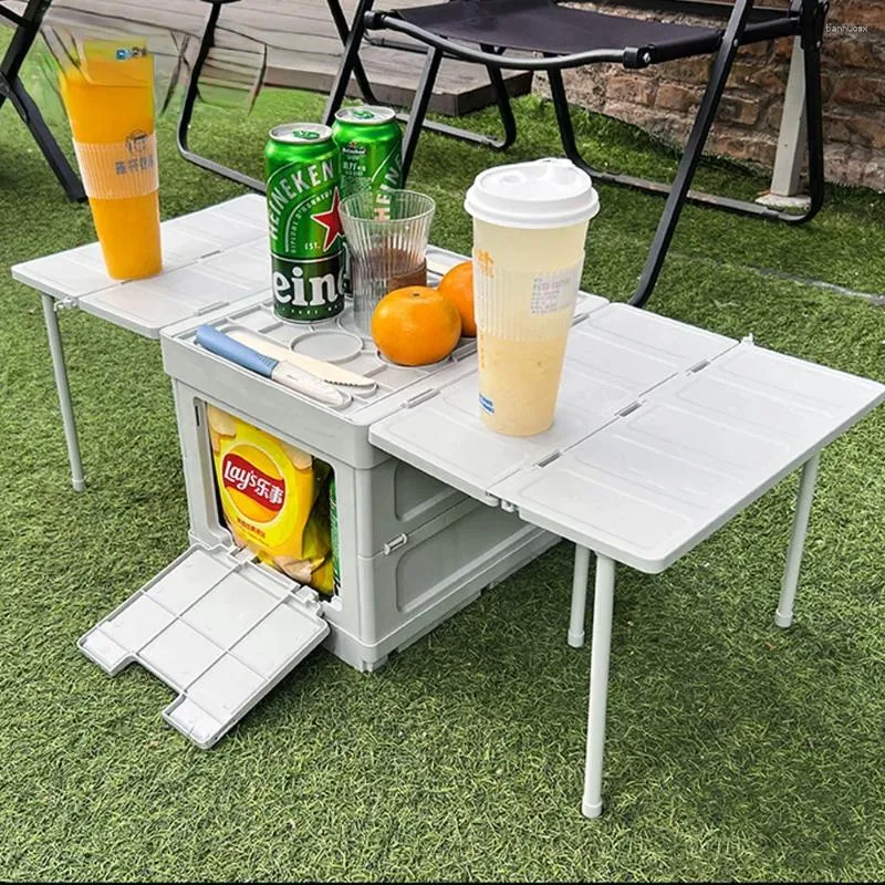 Portable Camping Table Storage Box Folding Outdoor Table, Car  Organizer, Food Container, Large Capacity Perfect for Camping Home Use