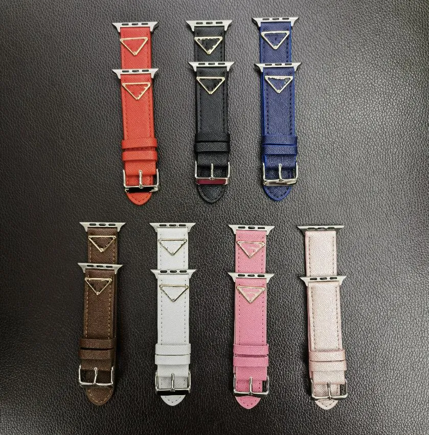 Tasarımcı Apple Watch Strap Bantlar İçin Orijinal Deri İzleme Bandı Akıllı Saat kayışı PRA Iwatches kayışları 38/40/41/42/44/45/49mm