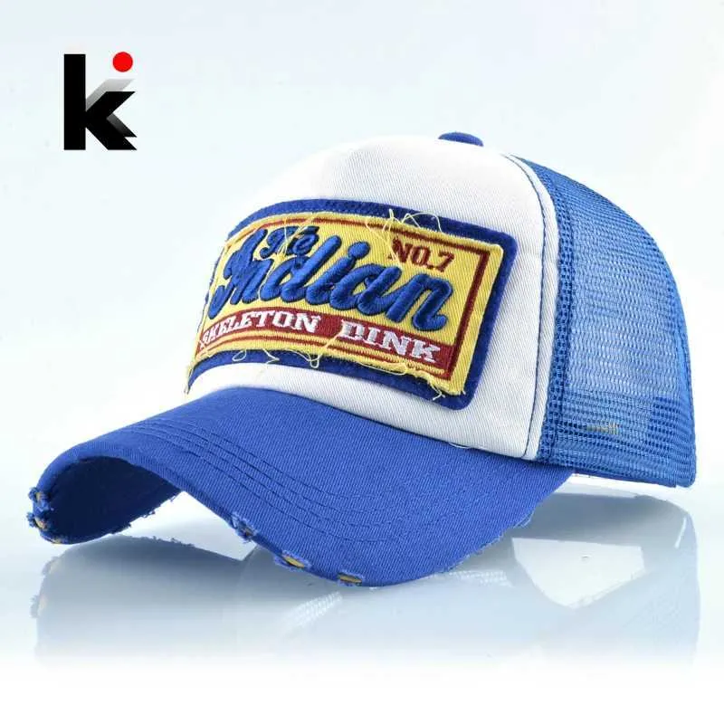 Czapki kulkowe litera haftowa czapka baseballowa dla mężczyzn kobiety lato oddychający siatkowy kapelusz snapback unisex hip hop trucker bone gorras j231223