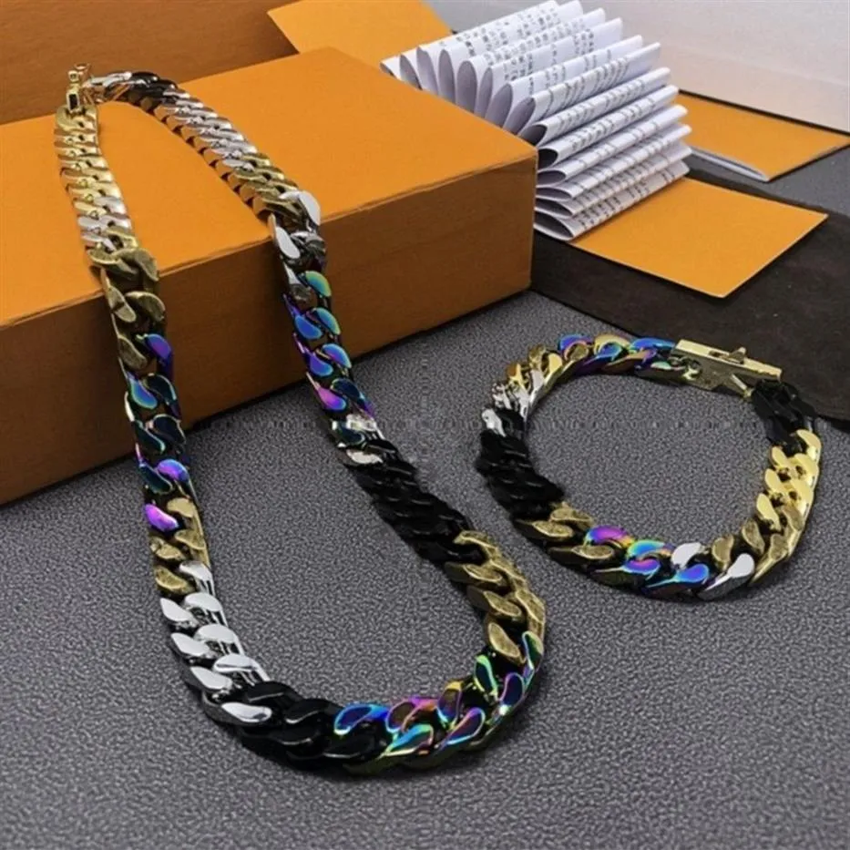 Colar de grife masculino Colar de grifina de link cubano de link Chain Bracelets Fashion Fashion Luxury Gold Chains Jewelry232f