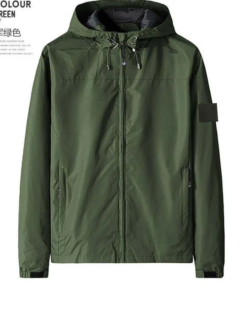 stone jacket new coat Designer's New Men's Jacket Rushsuit Men's Long Sleeve Casual Sports Brand Zipper Outdoor Waterproof Coat Men's Jacket