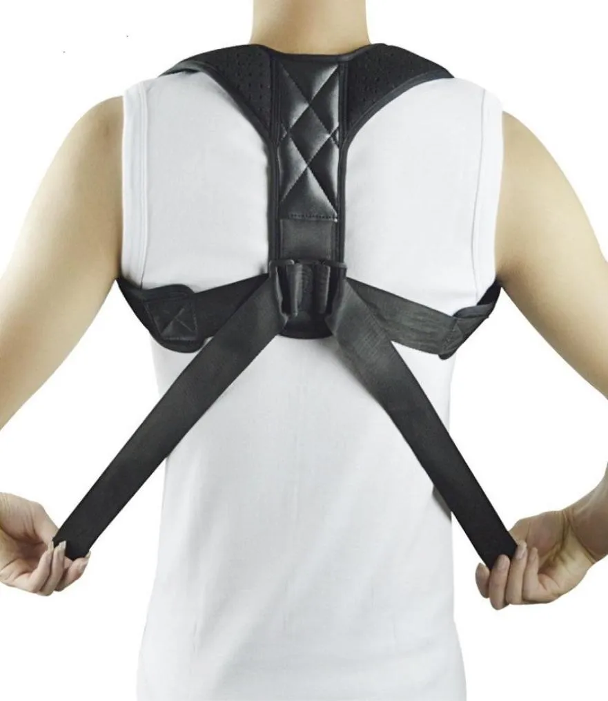 5pcs Posture Corrector Clavicle Spine Back Shoulder Lumbar Brace Support Belt Posture Correction Prevents Slouching9003087