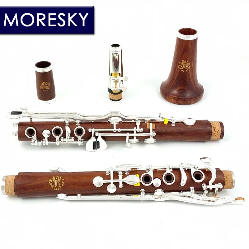 Moresky Oehler System Clarinet GチューンレッドウッドモパネクラリネットシルバーメッキキーM212