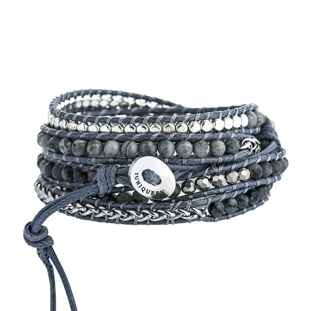 Rope Wrap Labradorite Bracelet –