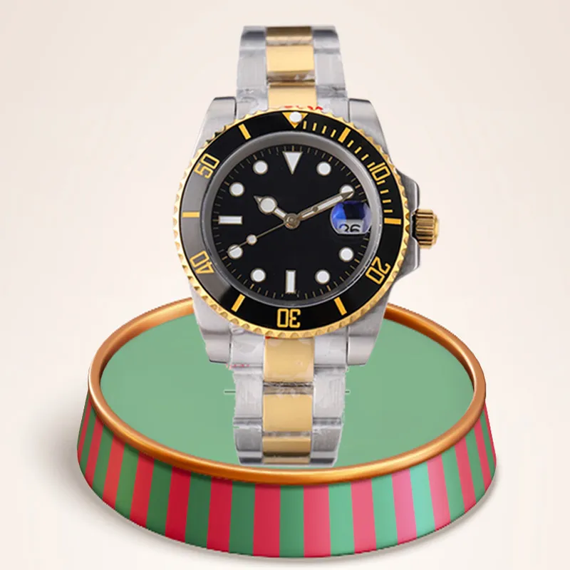 MENS Titta på automatiska mekaniska klockor 40mm All rostfritt stål Business Armwatch Strap Montre de luxe armbandsur Uhr reloj Hombre för man högkvalitativ dhgate