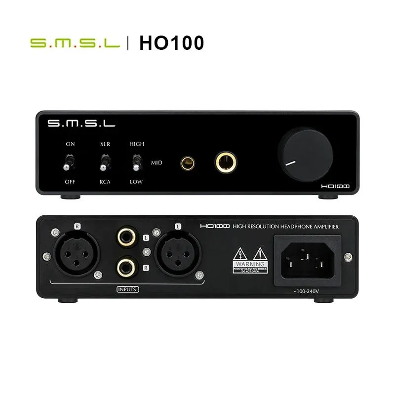 Mixer SMSL HO100 HiRes Headphone Amplifier 6.35mm unbalanced 4.4mm balanced output 3Wx2 1.5Wx2 200mWx2 100mW headset AMP RCA XLR input