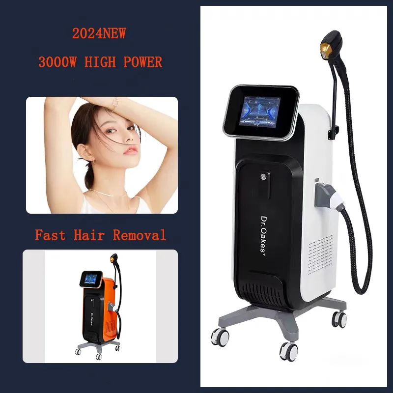 808 nm Diode Laser Usuwanie włosów Hot Sales Machine 3000W Sprzęt do depilacji Trzy długości fali Ice Titanium Device Professional for Salon