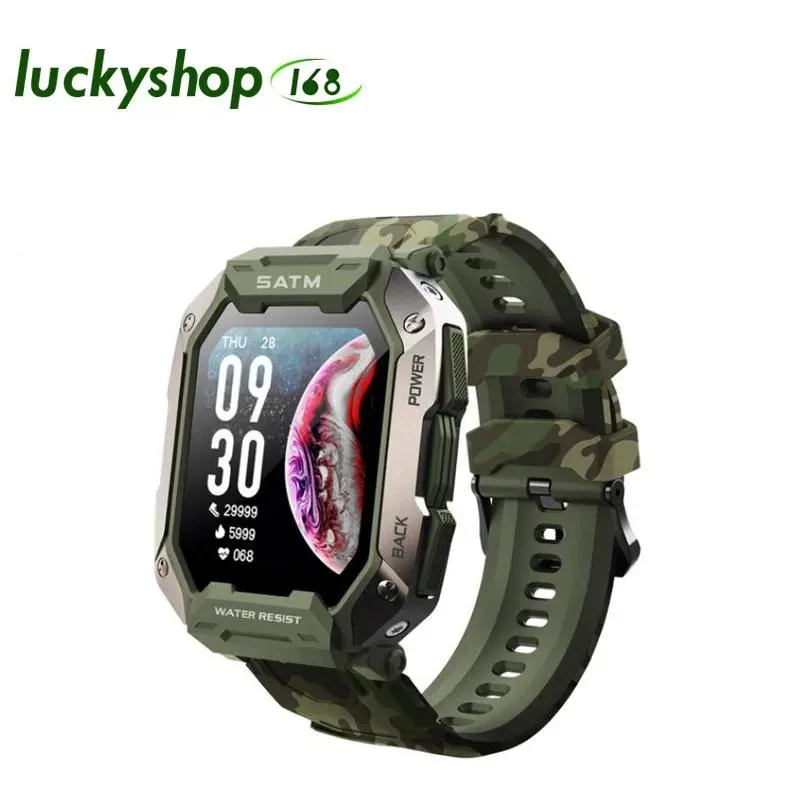 Regardez Smart Watch C20 Smartwatch Android Men Women Sports Fitness Tracker 1.71inch 280x320Pixel Ram512 Rom512 380mAh IP68 CABLE personnalisée 28