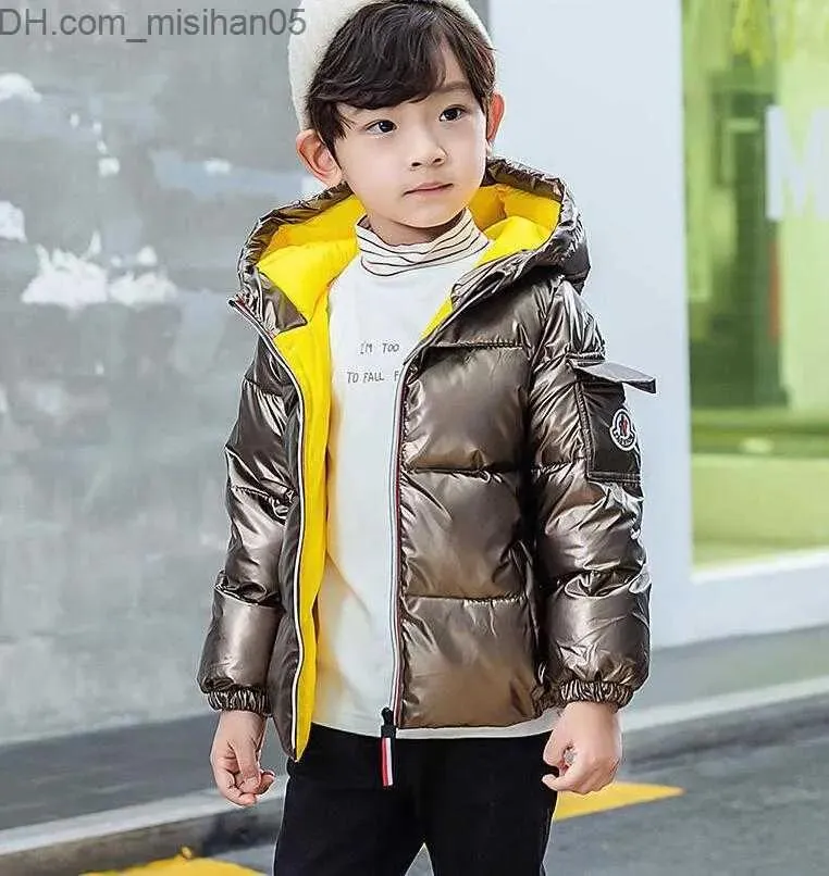 Coat Down Coat New Children winter jacket Coat for kids girl silver gold Boys Casual Hooded Coats Baby Clothing Outwear kid pink light