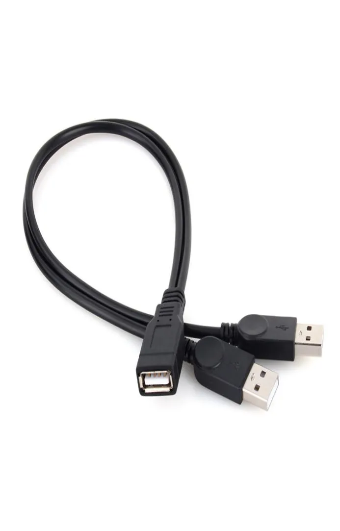 USB 20 Un mâle à USB Femelle 2 double double USB Femelle Splitter Extension Cable Câble Charge7199194