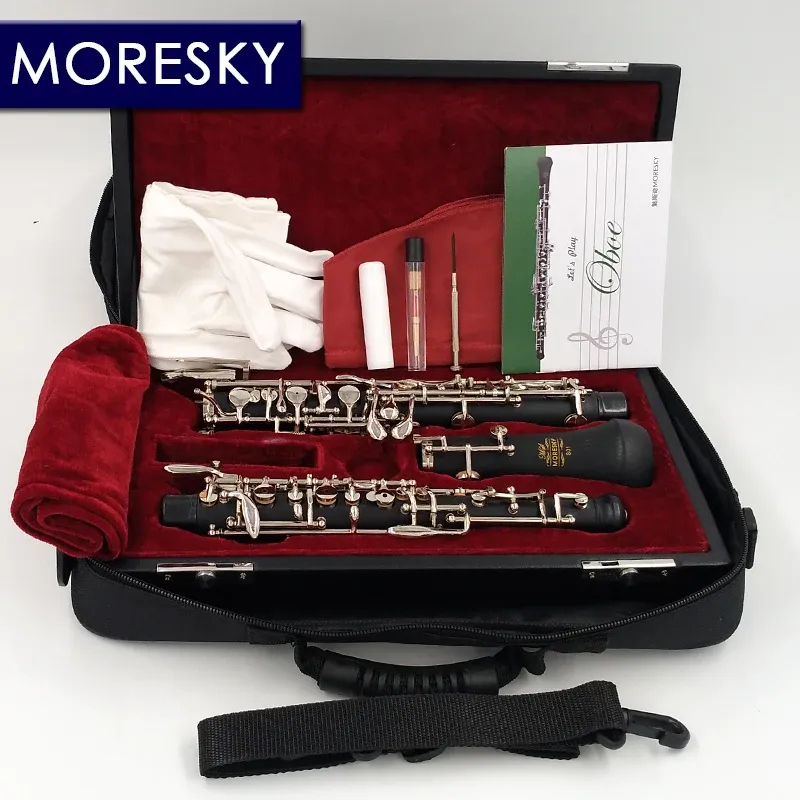 MORESKY Professionnel Clé C Hautbois Style Semi-Automatique Cupronickel Argent/Or/Nickel-Plaque S01