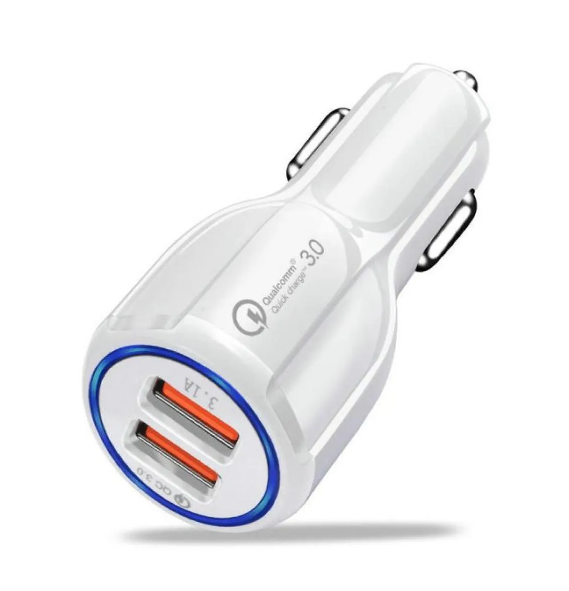 Fast Rápido Charge rápido QC30 Carregador de carro USB 5V 31A 24A CARGERS Adaptador de energia para XR x Max 11 12 Pro Max 13 Samsung Note 20 S219182076