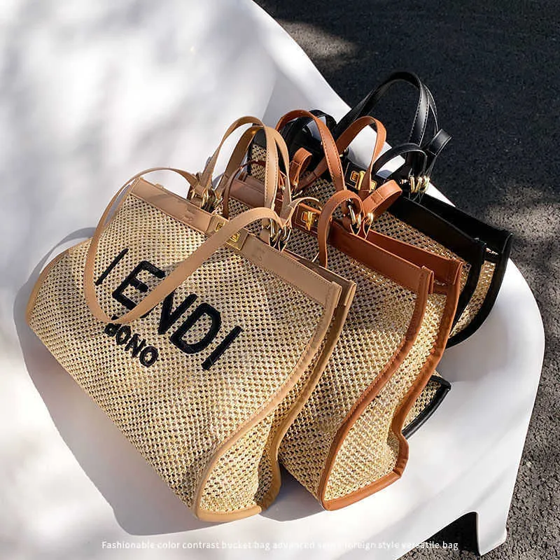 DHgate Summer Clearance 70 Off Grass Woven Womens Beach Tote Bag Versatile Portable Large Capacity Bags Luggage Accessories