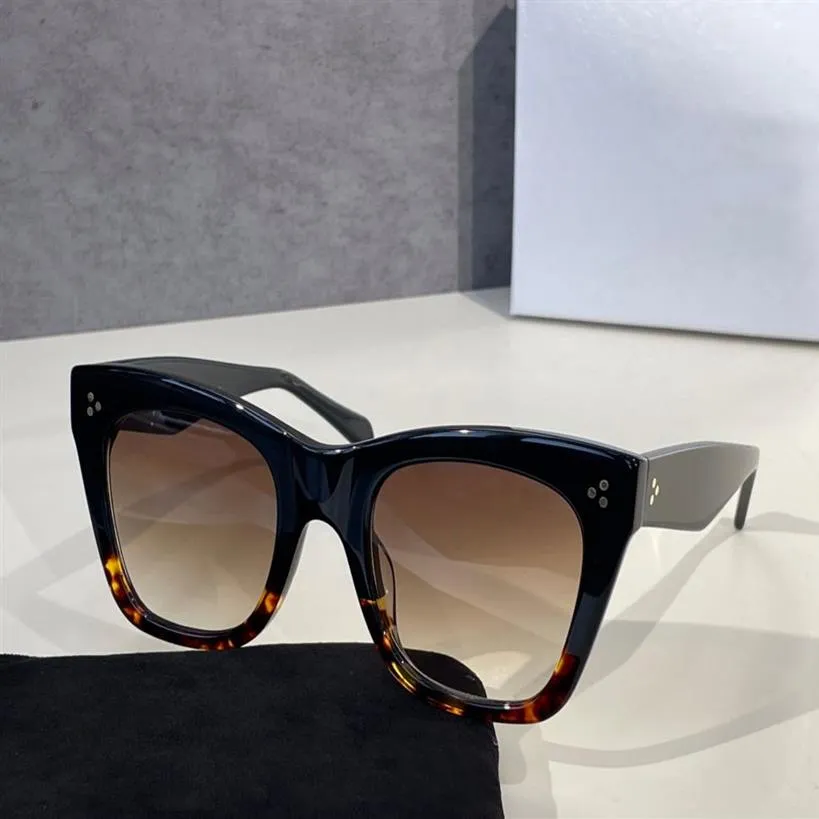 Cat Eye Square Solglasögon Shades 4004 Black Havanna Brown Gradient Women Sunnies Sun Glasses UV400 Eyewear With Box2500
