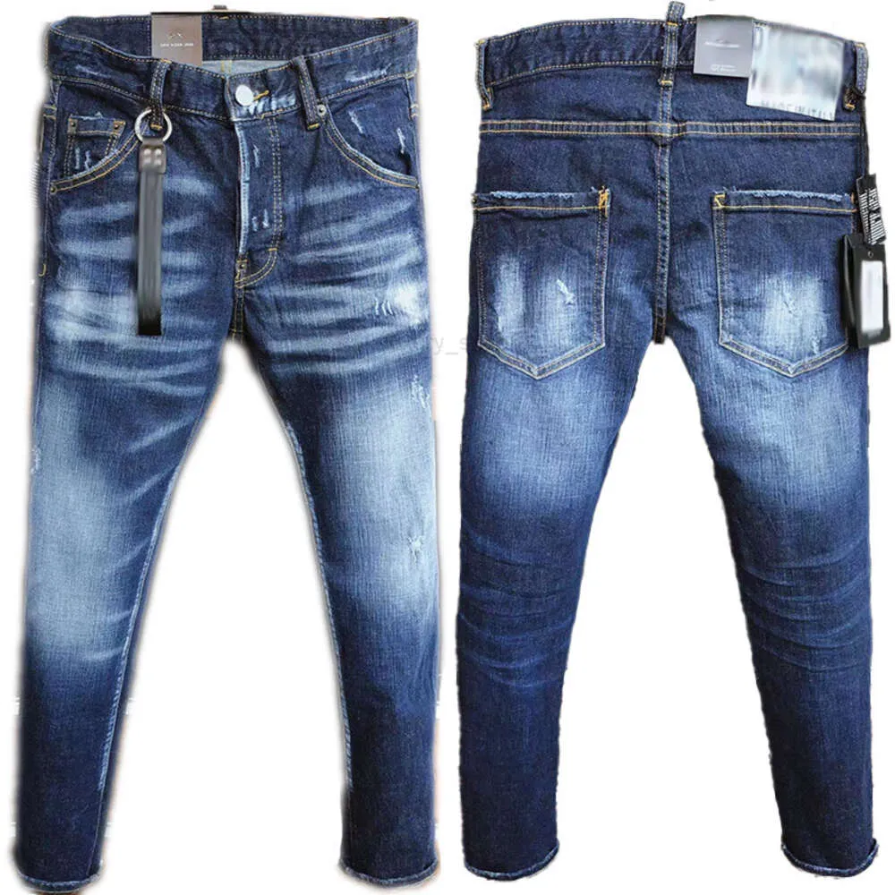 jeans 40 av ~ män jeans män denim blå svart rippade byxor bästa version mager trasig Italien stil cykel motorcykel rock jeanpurple designer stack