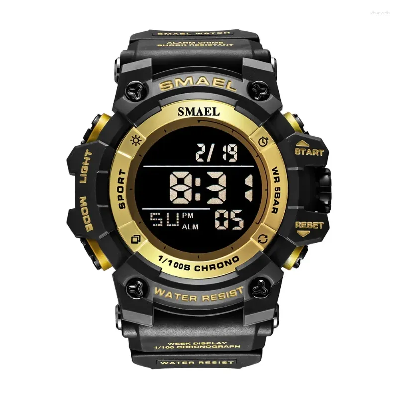 Zegarek Smael Duża tarcza wielofunkcyjni sportowe mężczyzn Watch Waterproof Outdoor Digital Luminous Military Army Mężczyzna renogios Masculino