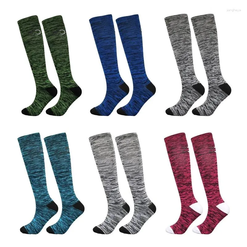 Sports Socks Compression Professional Running Pressure Calf Stretch Long Striped Tall Yoga