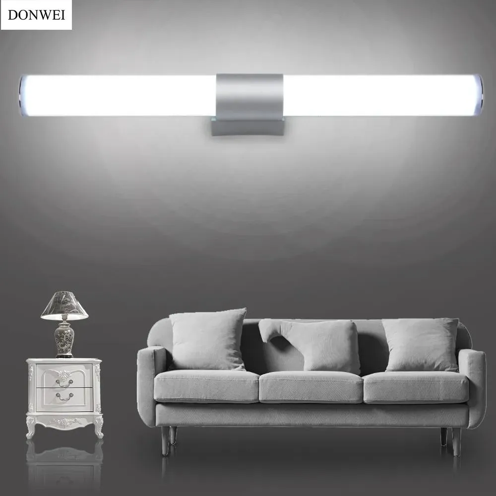 Lampes donwei style simple 12W 16W 22W Bar à LED Mall Mall Makeup miroir miroir de salle de bain intérieure de salle de bain de cuisine lampe murale décor