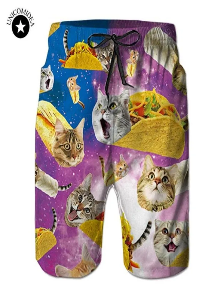 Men039S Shorts 2021 Grappige 3D Galaxy Space Cat Kitten Print Hip Hop Male Streetwear Track Suit Joggers Brand Summer Board6379290