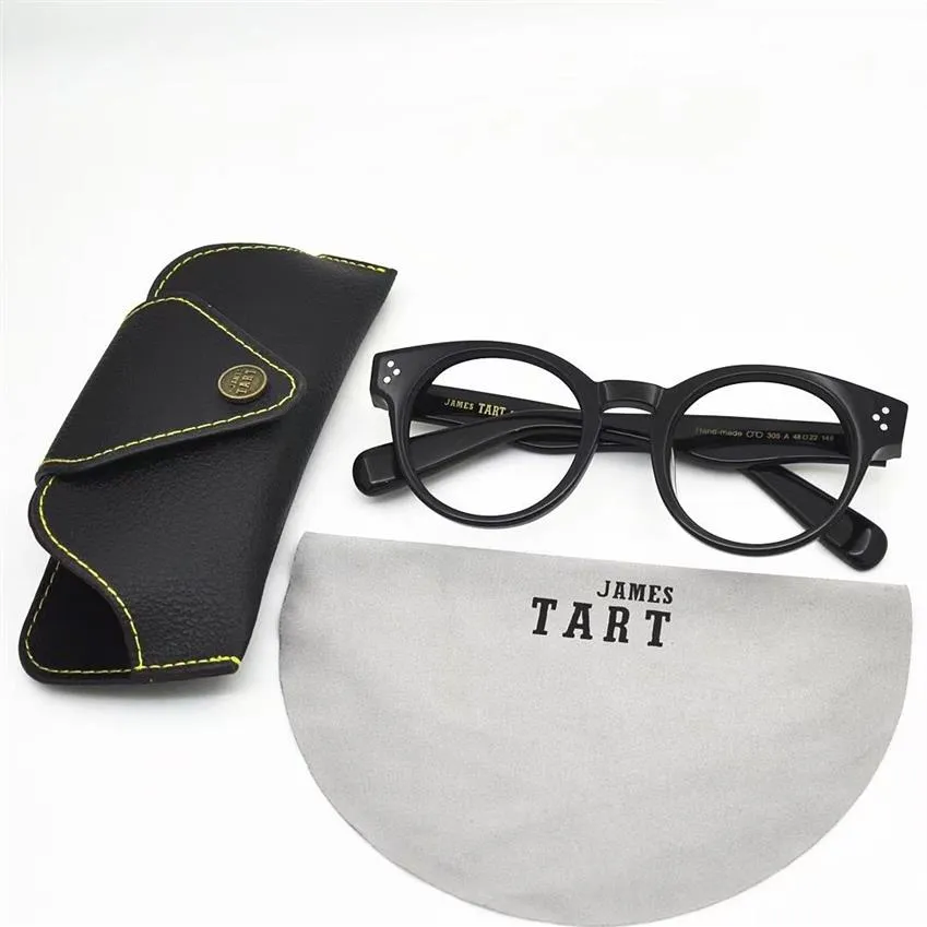 James Tart 305 lunettes optiques pour la plaque de lentille légère anti-bleue de style rétro unisexe