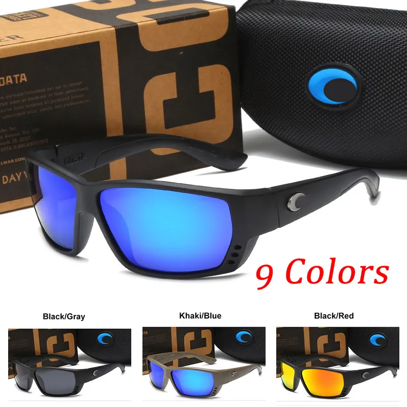 Mäns Costa Polariserade solglasögon Män Costas Solglasögon för kvinnor Square Frame 580p Lens Sport Driving Fishing Goggles