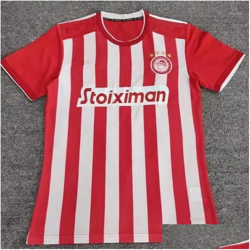 Mens T-shirts 21 22 Olympiakos Men Soccer Shirt Drop Delivery Apparel Clothing Tees Polos DHDA1