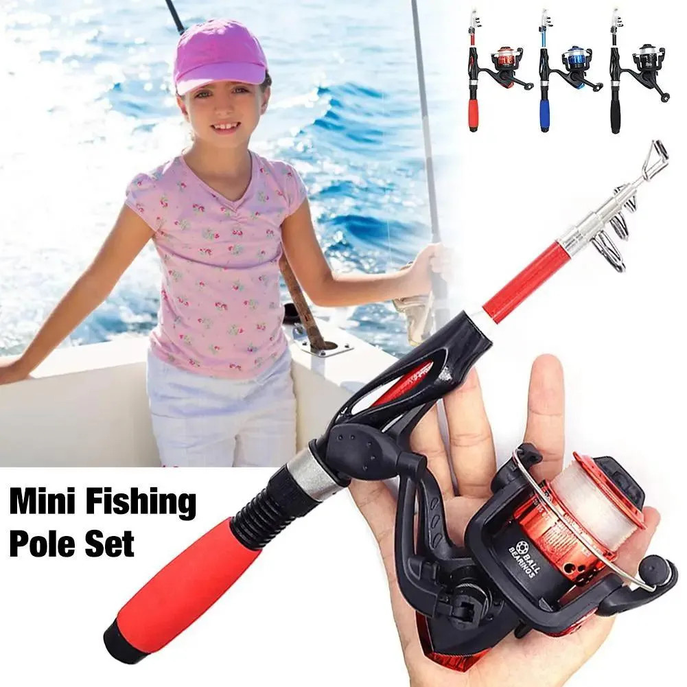 Accessories Mini Telescopic Fishing Pole With Reel Bait Box Portable  Fishing Rod Kit Small Sea Rod Shrimp Rod For Children From 24,48 €