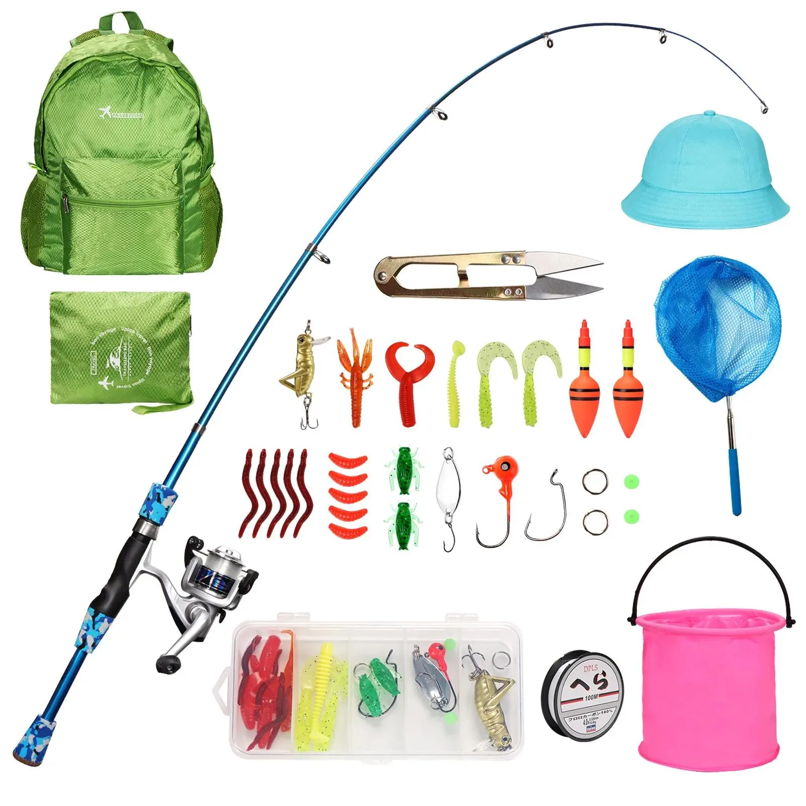 Accessories Bntteam Spinning Reel Rod Combos Telescopic Fishing Rod Reel  Lure Hat Folding Bucket Retractable Net Line Set For Kids/Beginners From  Lzqlp, $49.6