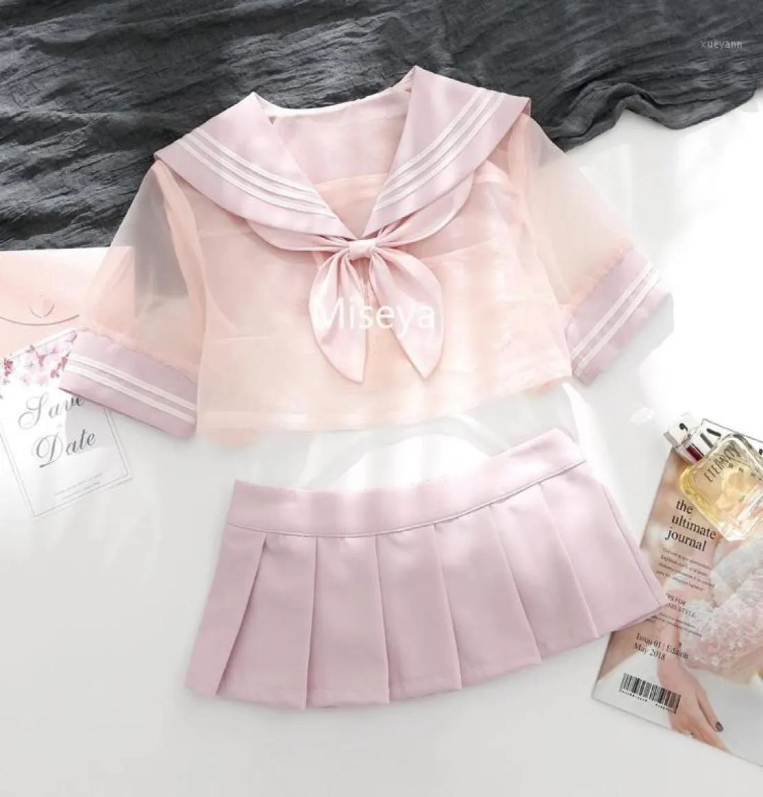 Süße rosa Seemannskleid Lolita Outfit erotische japanische Dessous Kostüm -Schulmädchen Uniform sexy Kawaii Dessous Unterwäsche Set17899388