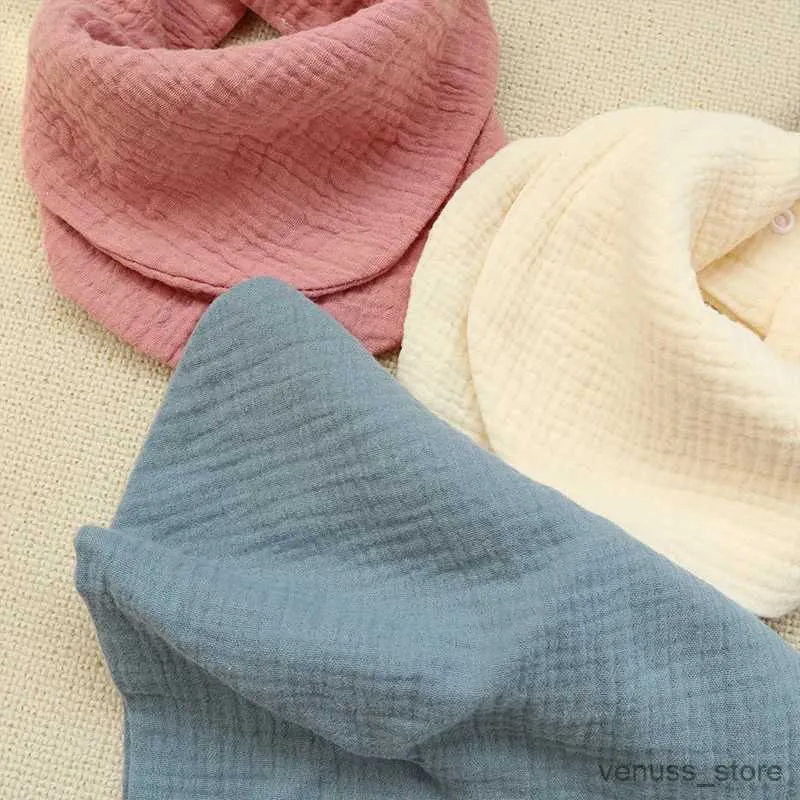 Sciarpe avvolgono bavaglini di garza di cotone assorbenti asciugamano di saliva solido asciugamano neonato teatro di bandana per ragazzo per ragazzo nuove bavagonni