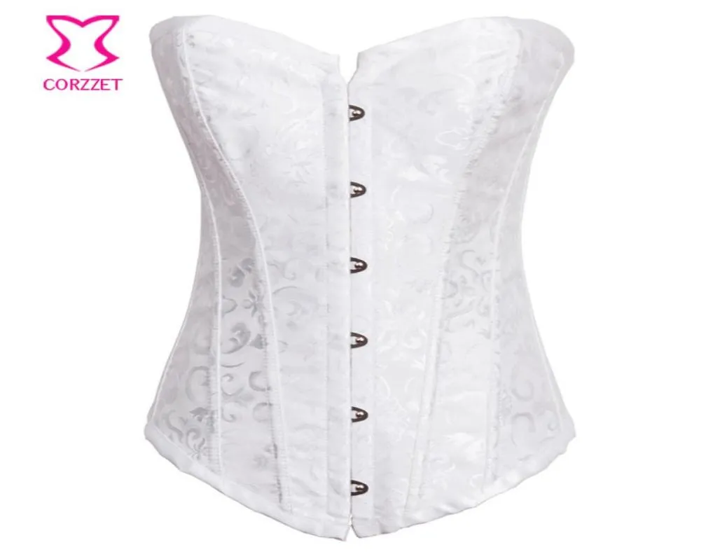 Gotische bruiloft korsetten en bustiers bruidswit corset top sexi lingerie dames espartilhos e corpetes corselet plus maat s2xl2543800