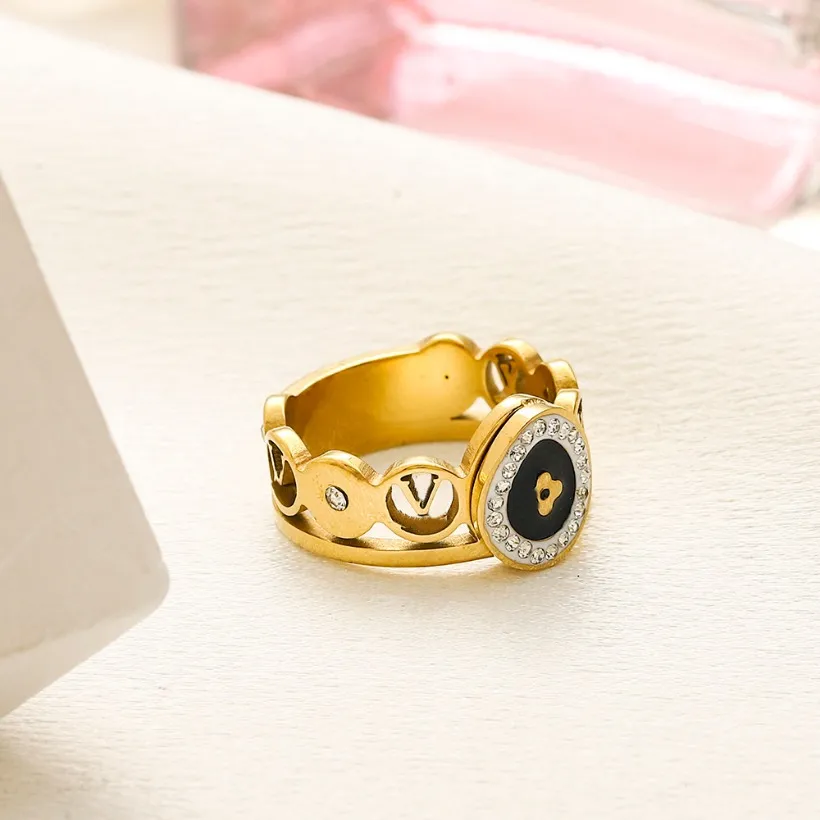 T GG 18K złote obrączki splowane Nowy projektant pierścionka klasyczny styl marki luksusowe prezenty pierścionkowe pudełko opakowanie biżuteria butikowa