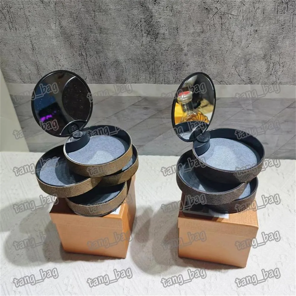 Caixas de jóias de designer Caixa de armazenamento rotativo CLIP DE EAR CLIP RETRO CAIXA Multi-camada com embalagem de presente de varejo laranja305A