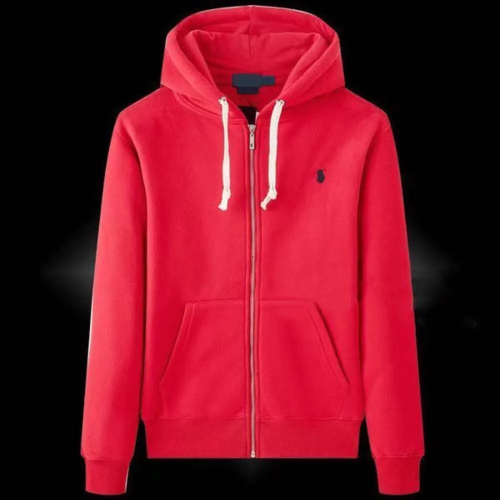 2023 Polo Ralphs hoodie Nieuw modeontwerp Heren Zipper jas losse paardenkap top stof Aziatische maat Laurens Policeman 950