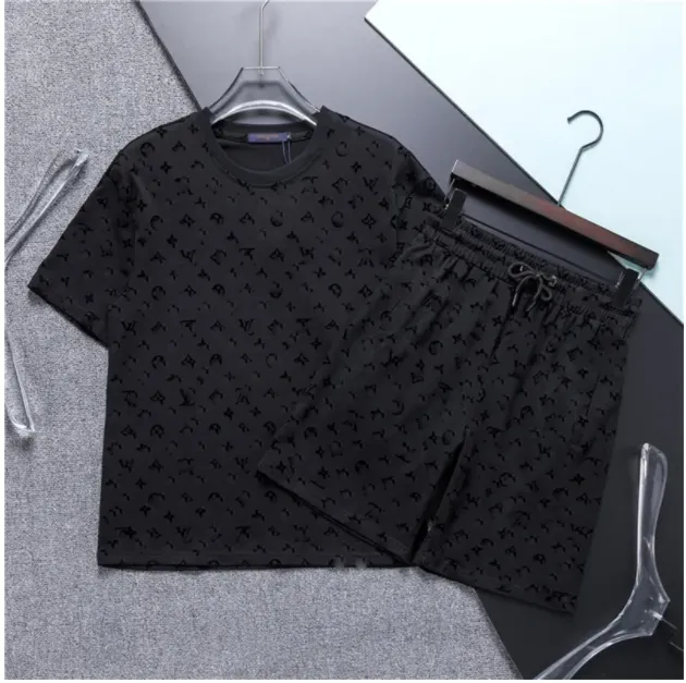 Mens textos de pista masculino conjunto de streetwear casual respirável terno de verão tops shorts camisetas esportivas esportivas de terno esportivo