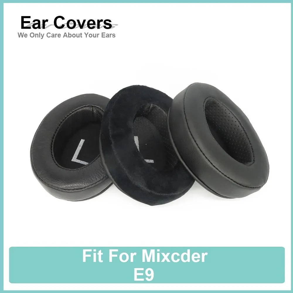 Earphones Earpads for Mixcder Mixcder E9 Headphone Earcushions Protein Velour Sheepskin Pads Foam Ear Pads Black