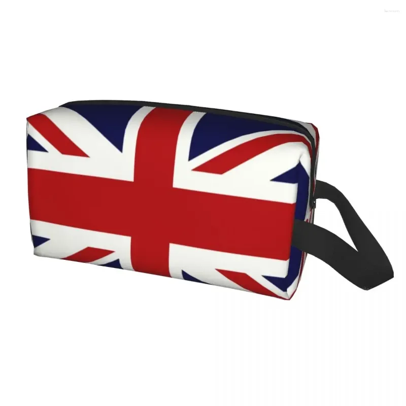 Cosmetic Bags Kawaii Union Jack Flag Of The UK Travel Toiletry Bag For Women Makeup Beauty Storage Dopp Kit