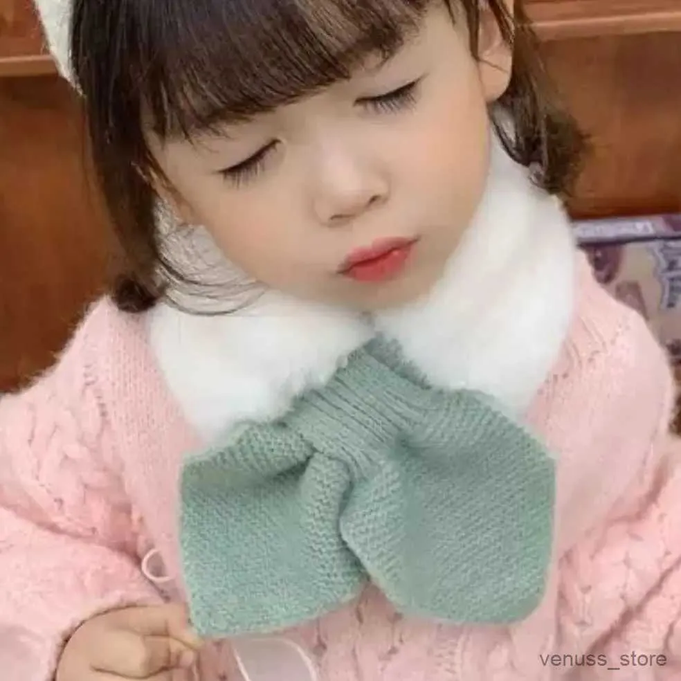 Lenços envolvem a versão coreana de outono de inverno infantil lenço de crianças novo bebê fofo colar de colarinho de colarinho de colarinho fofo